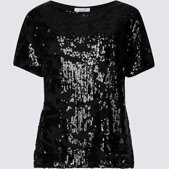 Michael kors black sequins shirt - Picture 1 of 4